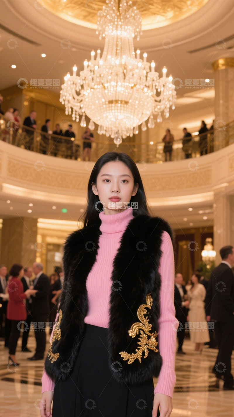 高清大图下载【趣麦麦图】皮草马甲风格多样1