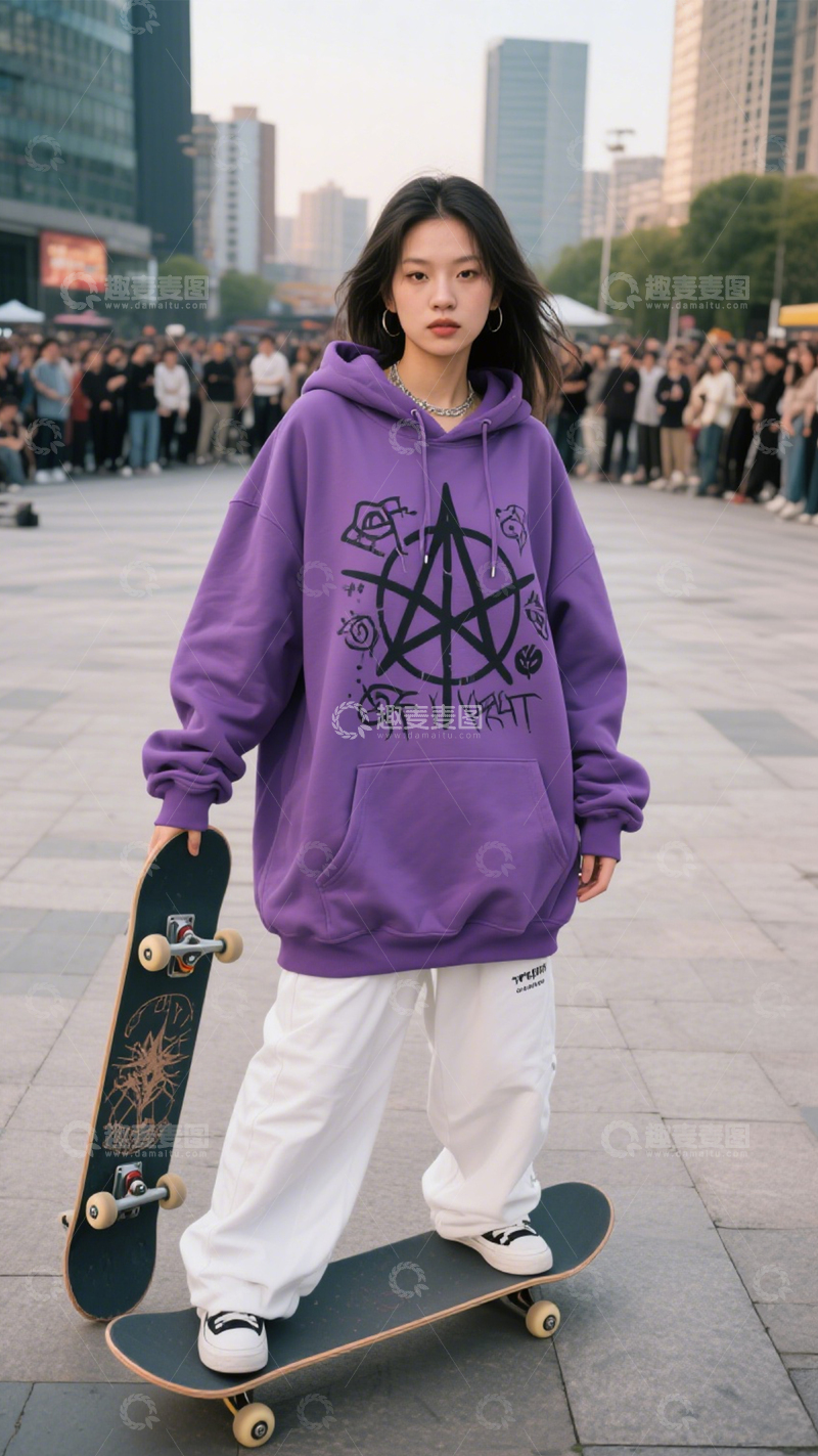 高清大图下载【趣麦麦图】街头潮服个性穿搭1
