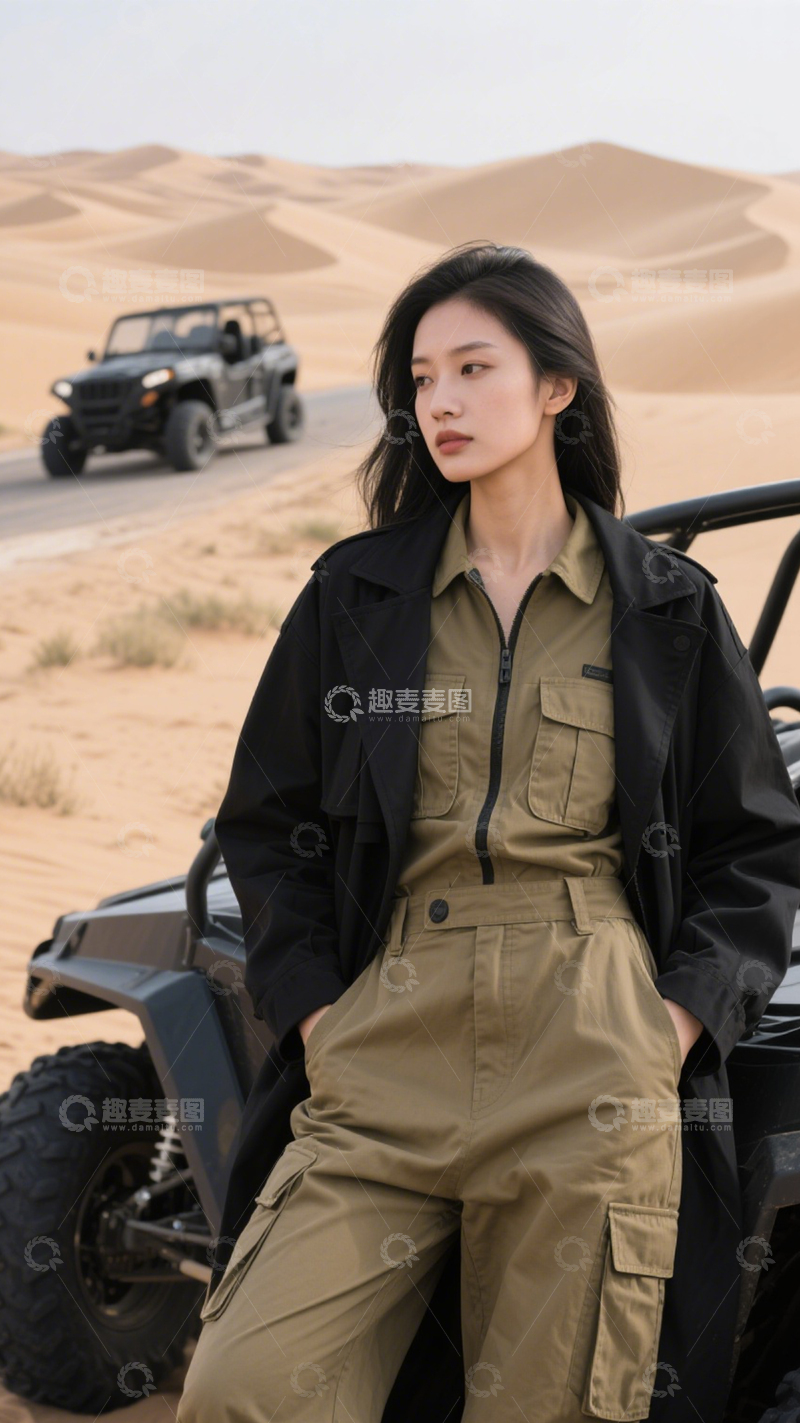 高清大图下载【趣麦麦图】工装连体户外风尚3