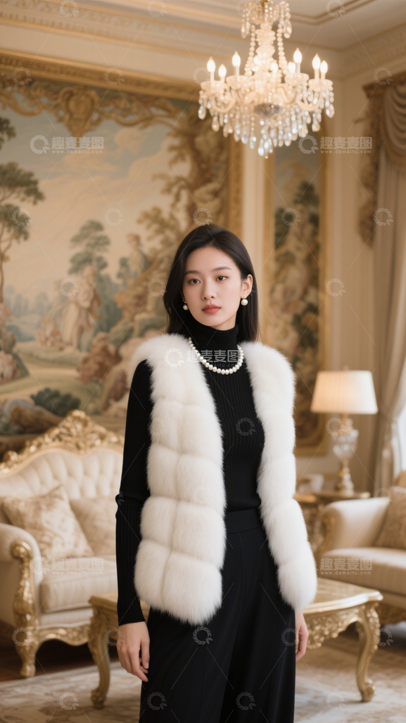 高清大图下载【趣麦麦图】皮草马甲风格多样2