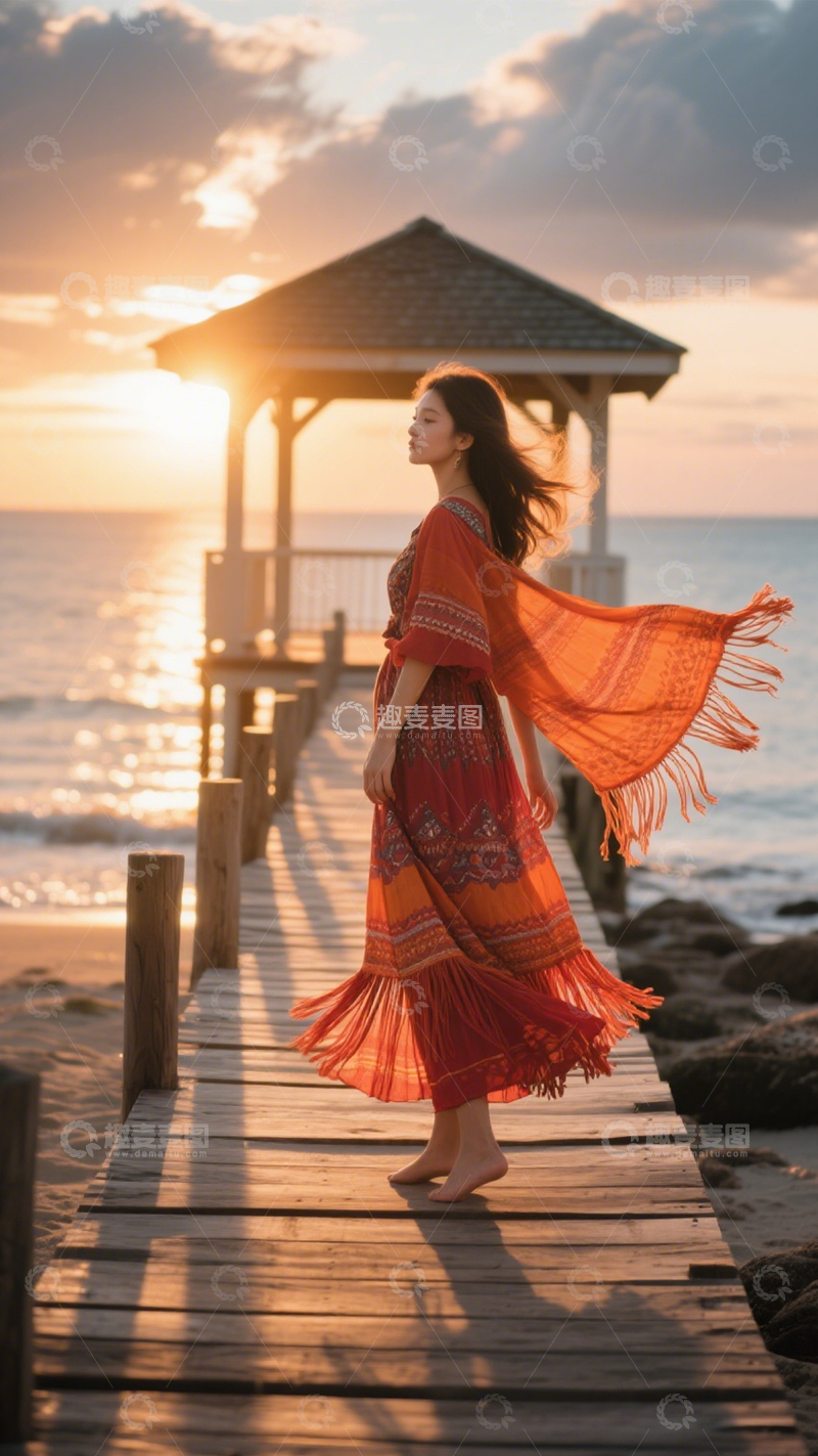 高清大图下载【趣麦麦图】海边度假浪漫穿搭2