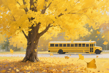 秋季银杏落叶景色1234567