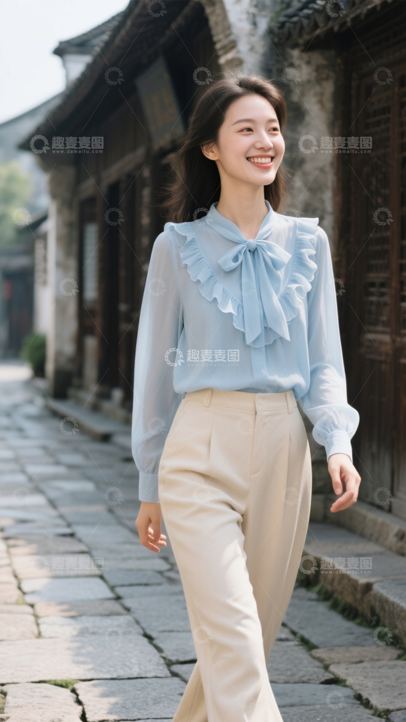 高清大图下载【趣麦麦图】浅色系穿搭清新氛围