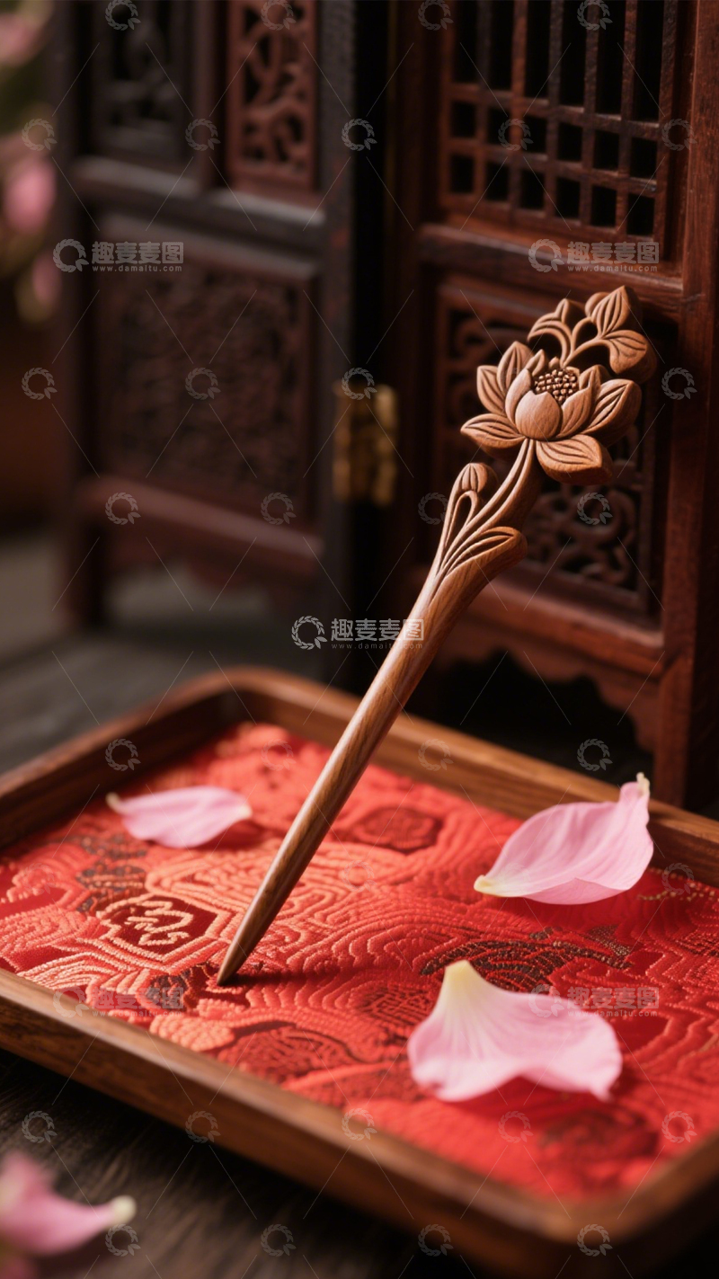 高清大图下载【趣麦麦图】古典发簪东方韵味1