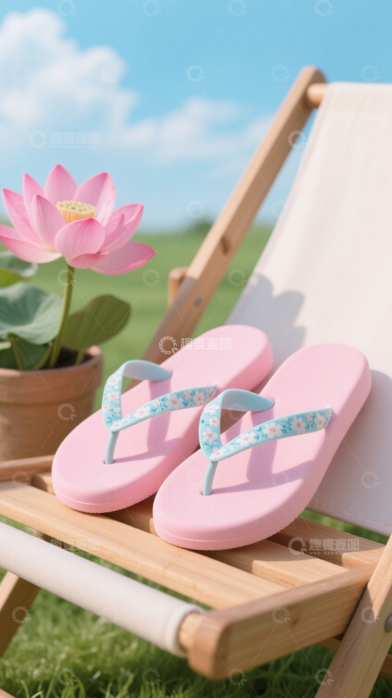 高清大图下载【趣麦麦图】沙滩拖度假穿搭标配3