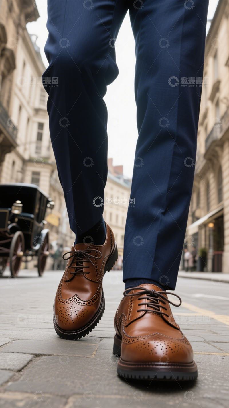 高清大图下载【趣麦麦图】布洛克鞋商务穿搭利器2