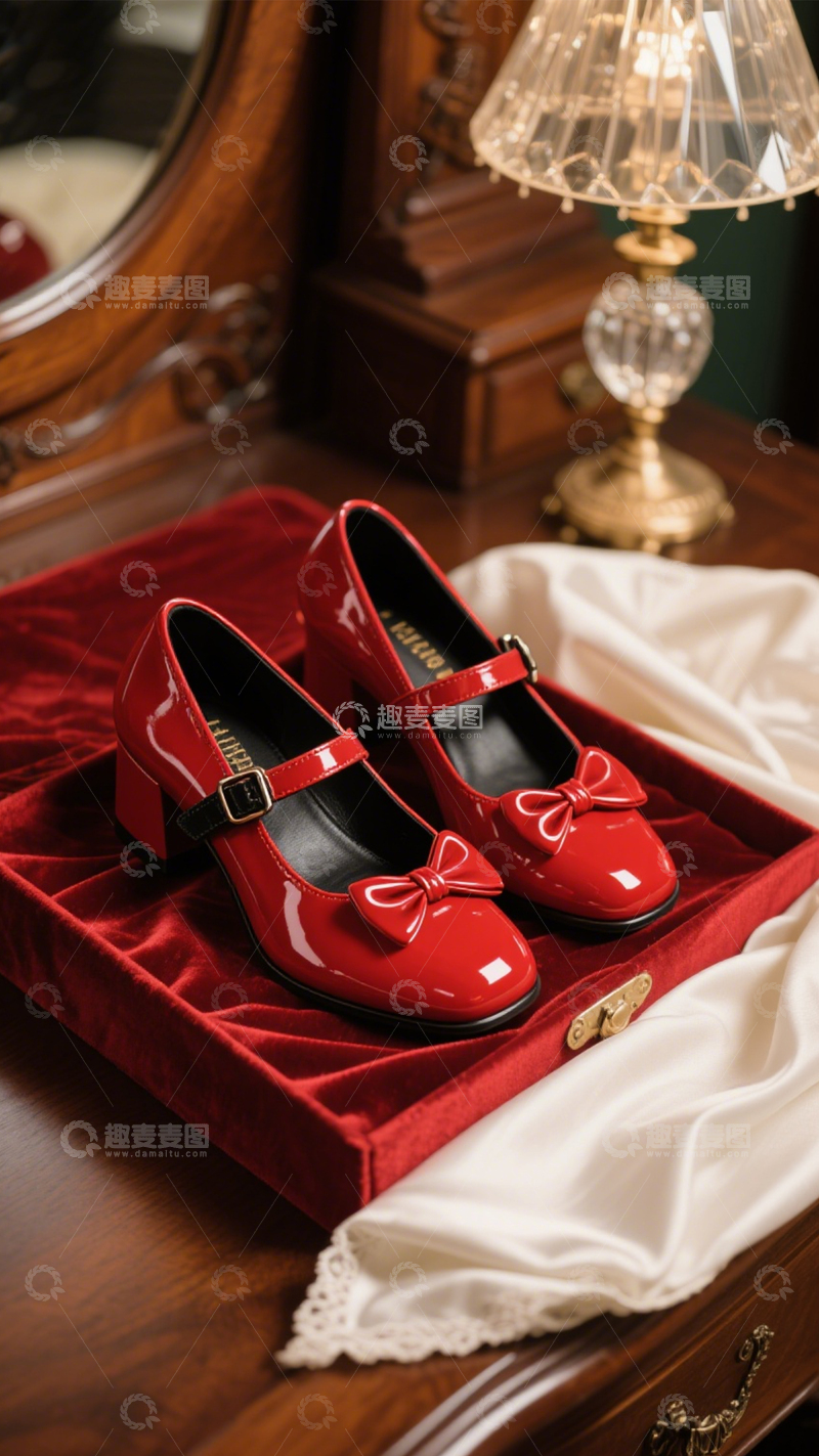 高清大图下载【趣麦麦图】复古鞋履优雅穿搭1