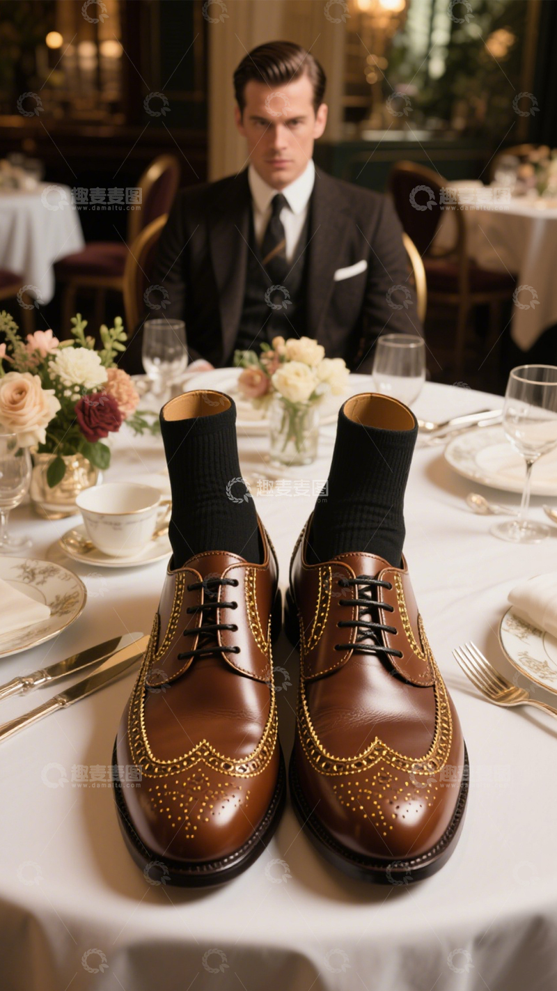 高清大图下载【趣麦麦图】布洛克鞋商务穿搭利器3