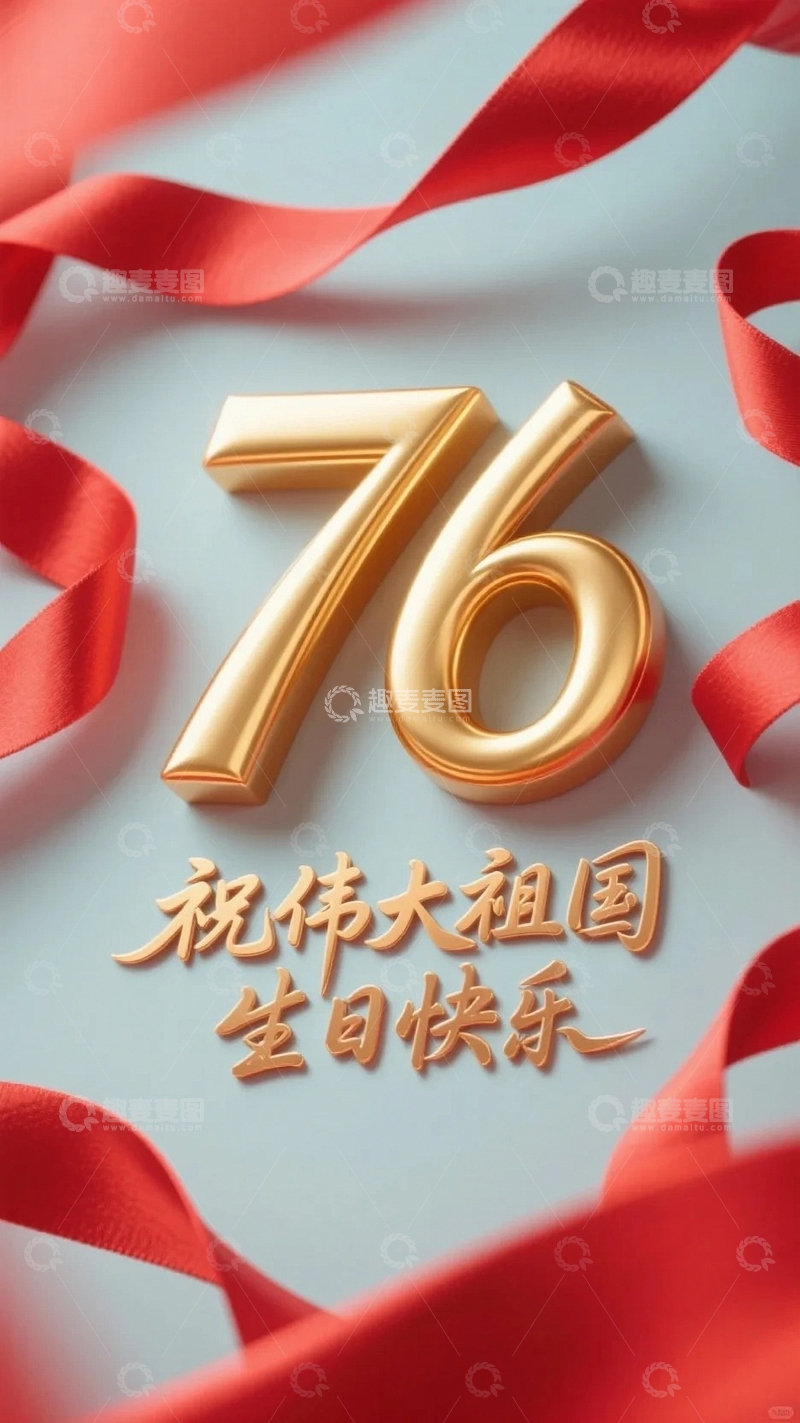 高清大图下载【趣麦麦图】祖国76周年华诞5