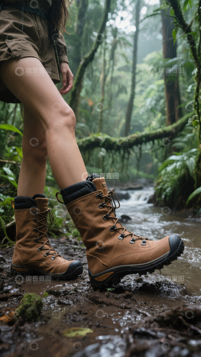 高清大图下载【趣麦麦图】户外靴探险穿搭搭档