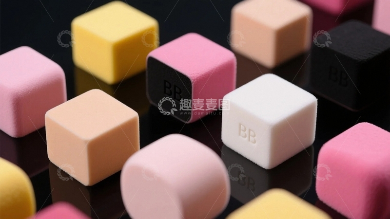 高清大图下载【趣麦麦图】多彩魔方糖的创意组合7