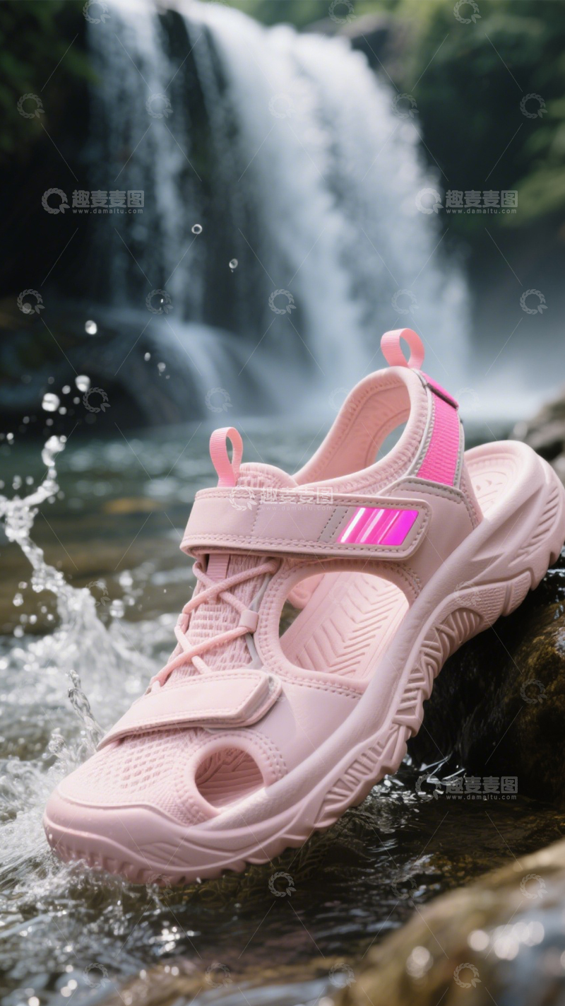 高清大图下载【趣麦麦图】沙滩鞋户外穿搭搭档1