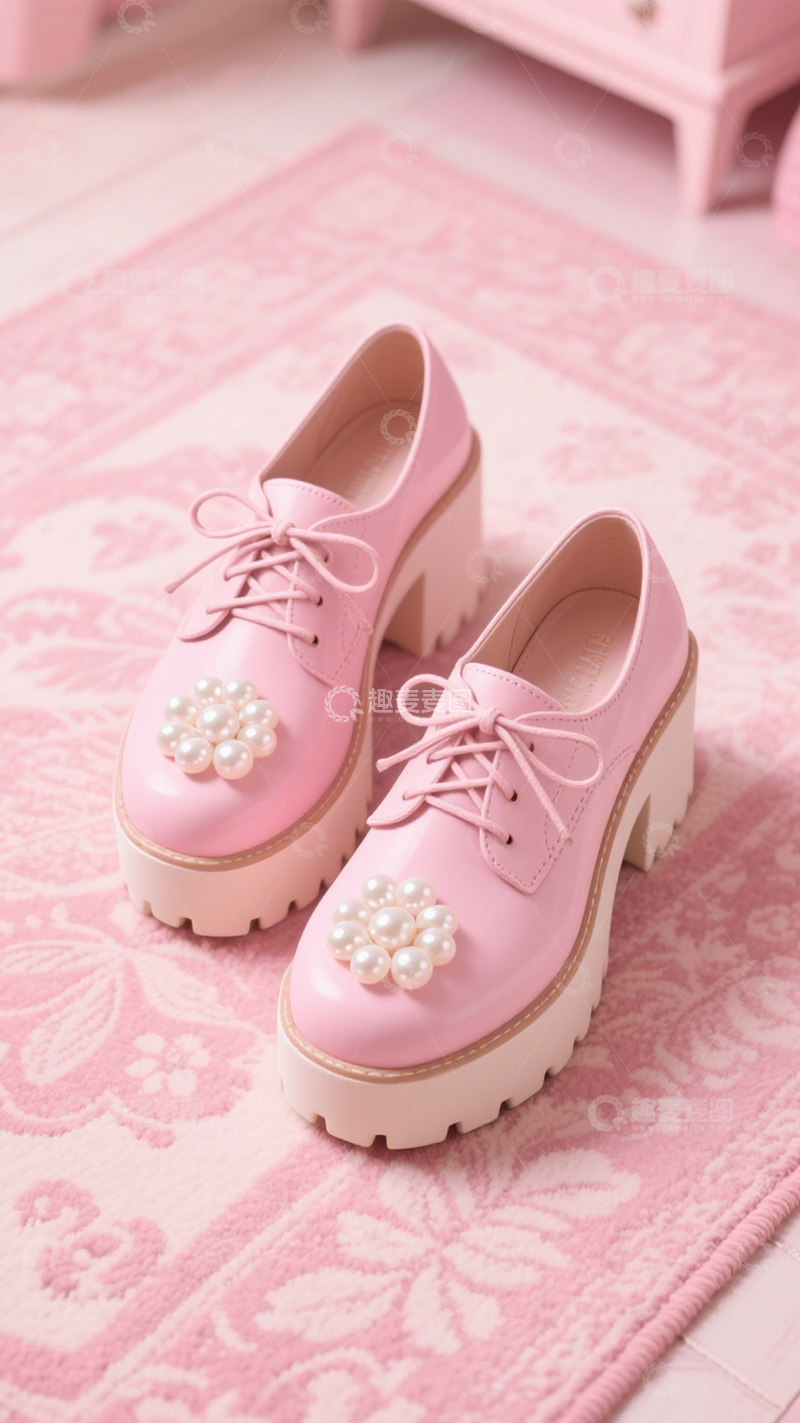 高清大图下载【趣麦麦图】粉皮鞋点亮甜美穿搭1
