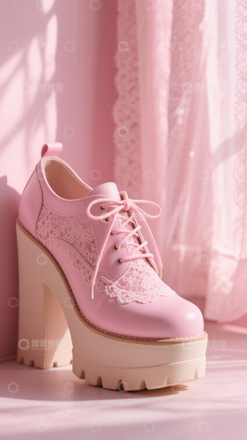 高清大图下载【趣麦麦图】粉皮鞋点亮甜美穿搭2