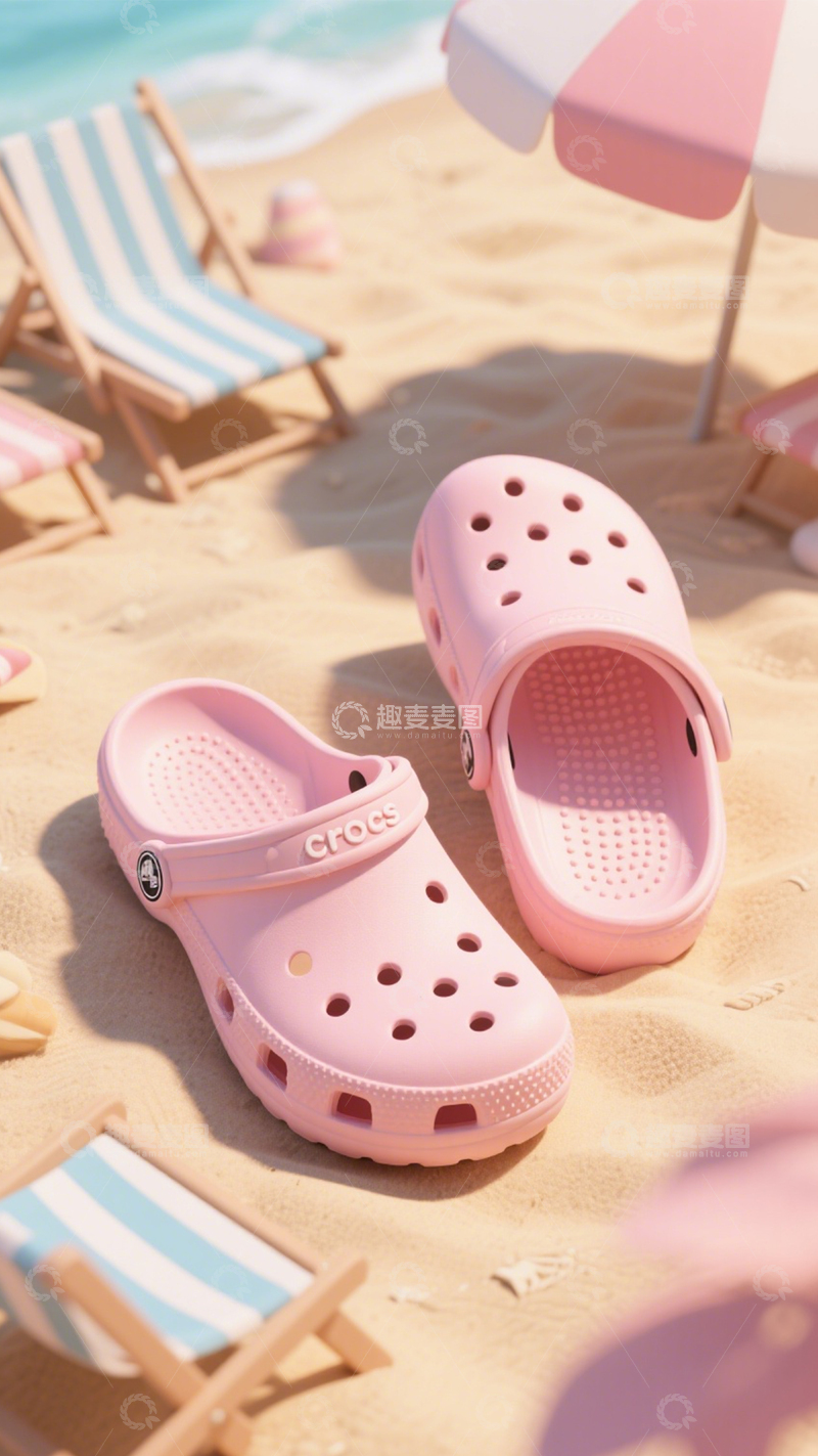 高清大图下载【趣麦麦图】洞洞鞋休闲穿搭之选1