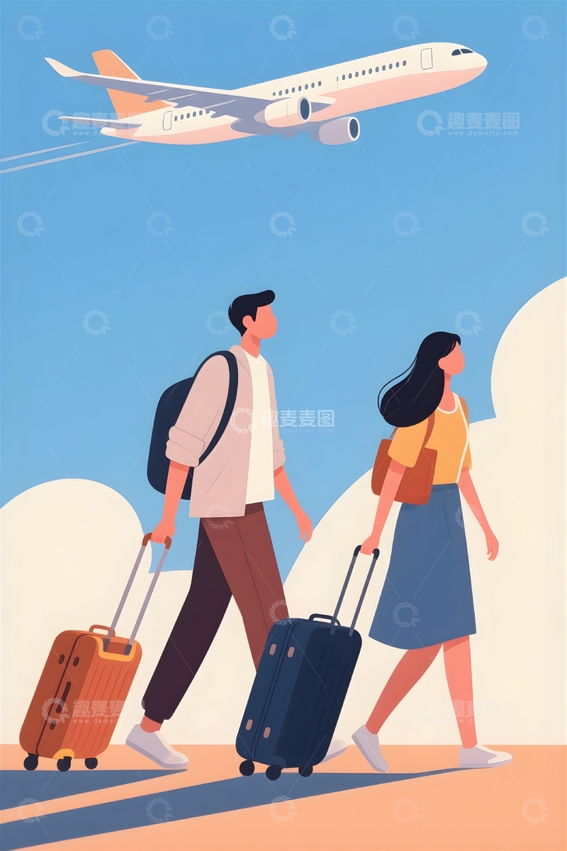 高清大图下载【趣麦麦图】-旅游度假人物素材3