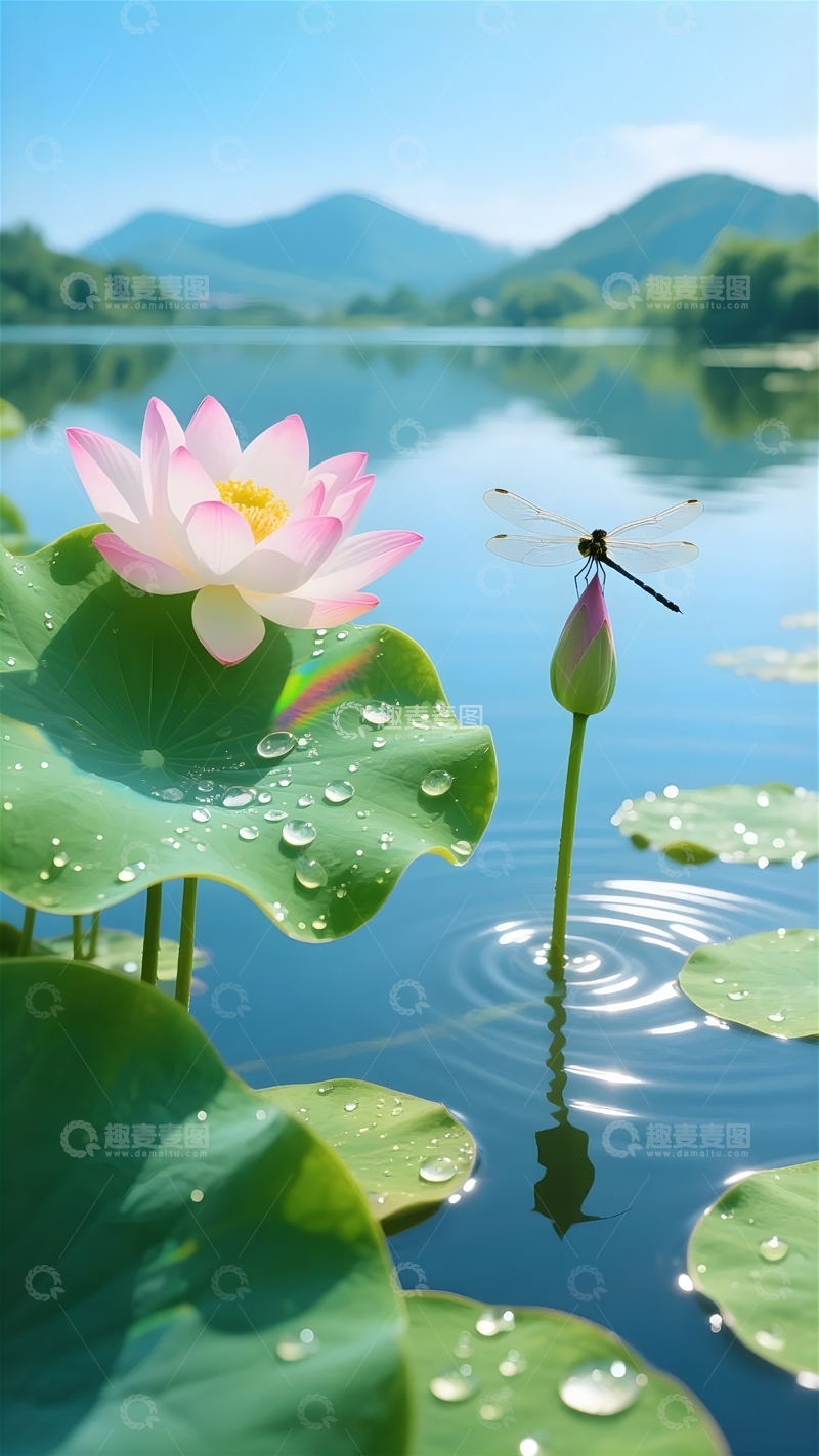 高清大图下载【趣麦麦图】夏季荷花背景12