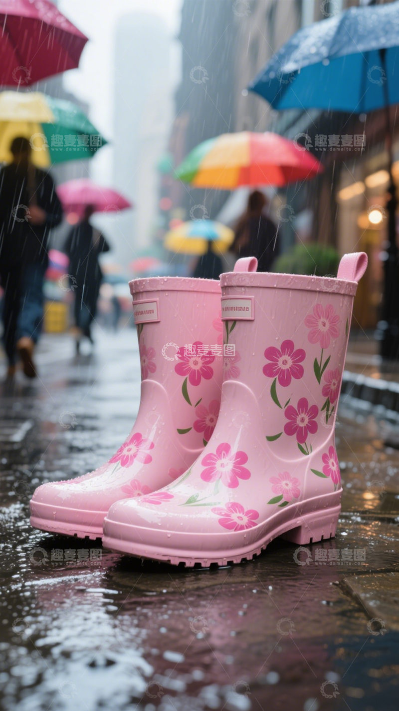 高清大图下载【趣麦麦图】雨靴雨天穿搭小卫士