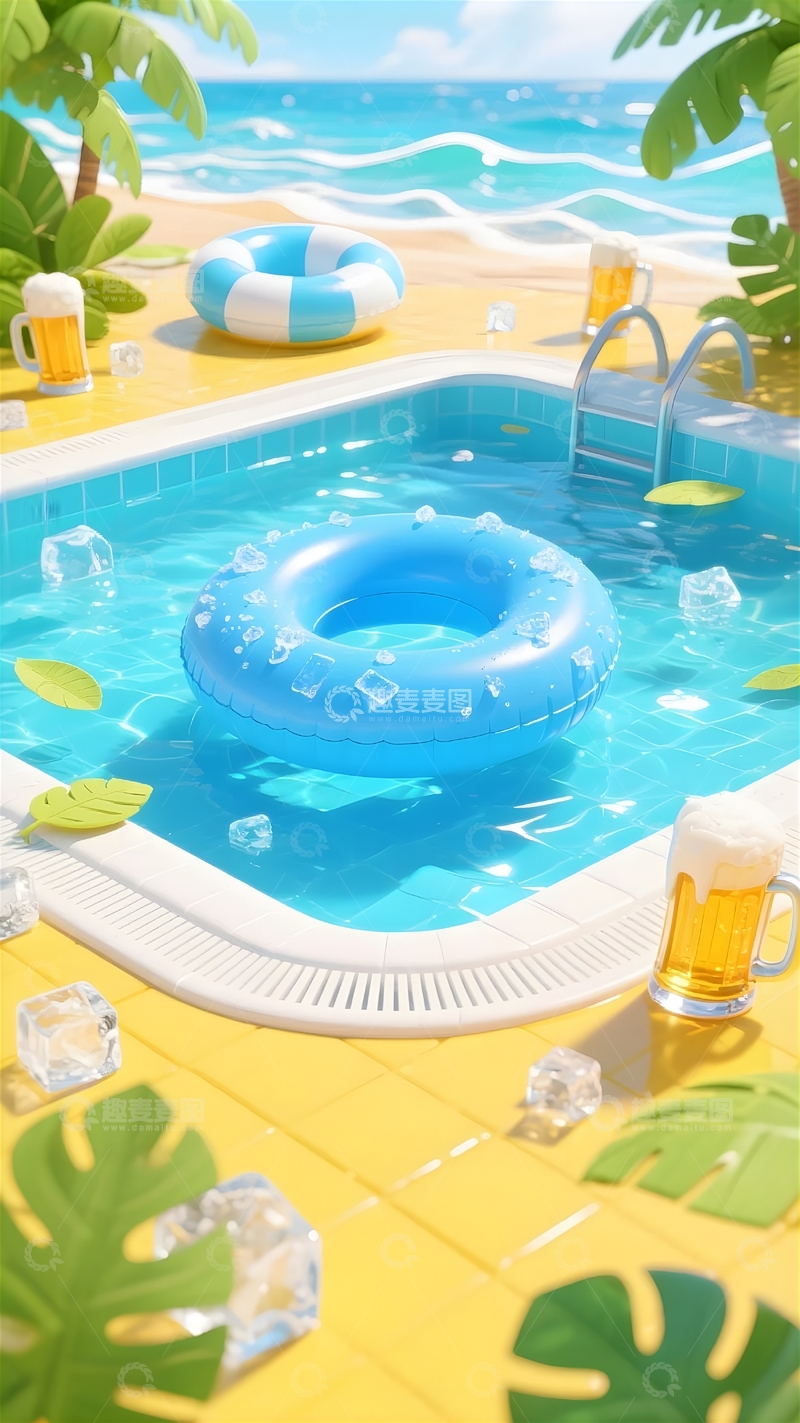 高清大图下载【趣麦麦图】夏季旅游背景3