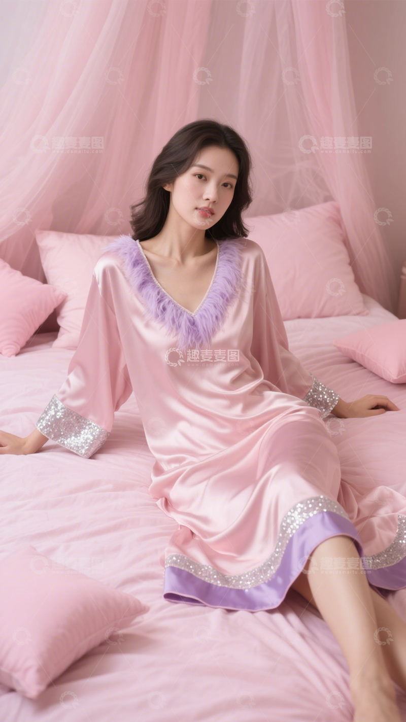 高清大图下载【趣麦麦图】睡衣居家优雅之选