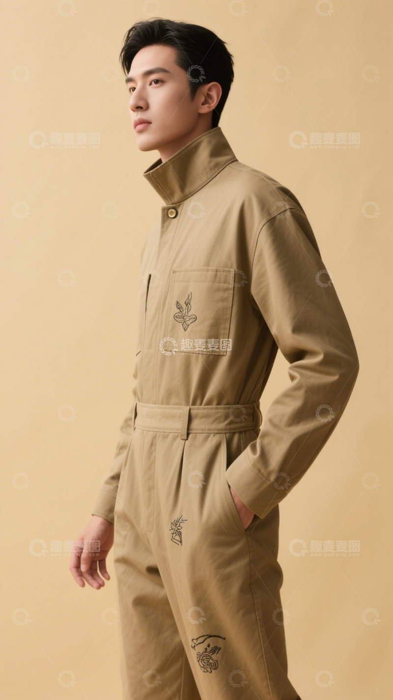 高清大图下载【趣麦麦图】连体裤工装时尚首选3