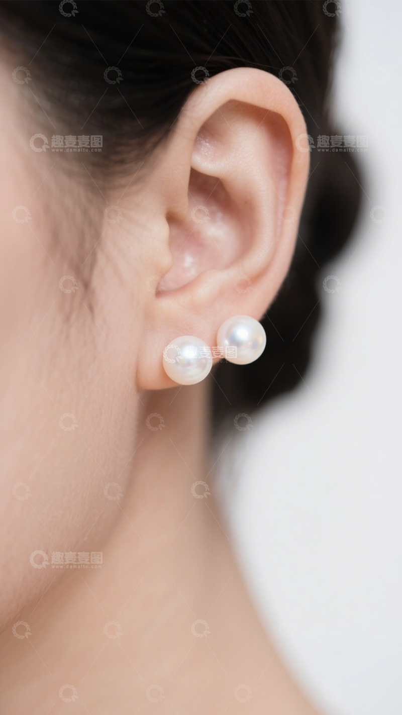 高清大图下载【趣麦麦图】珍珠耳钉优雅百搭2