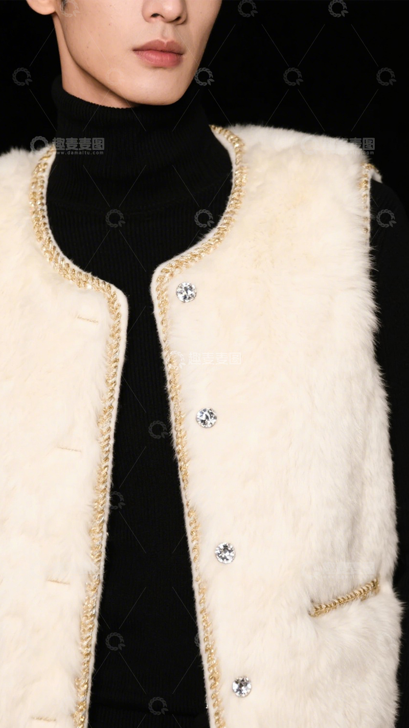 高清大图下载【趣麦麦图】皮草马甲冬日优雅担当2