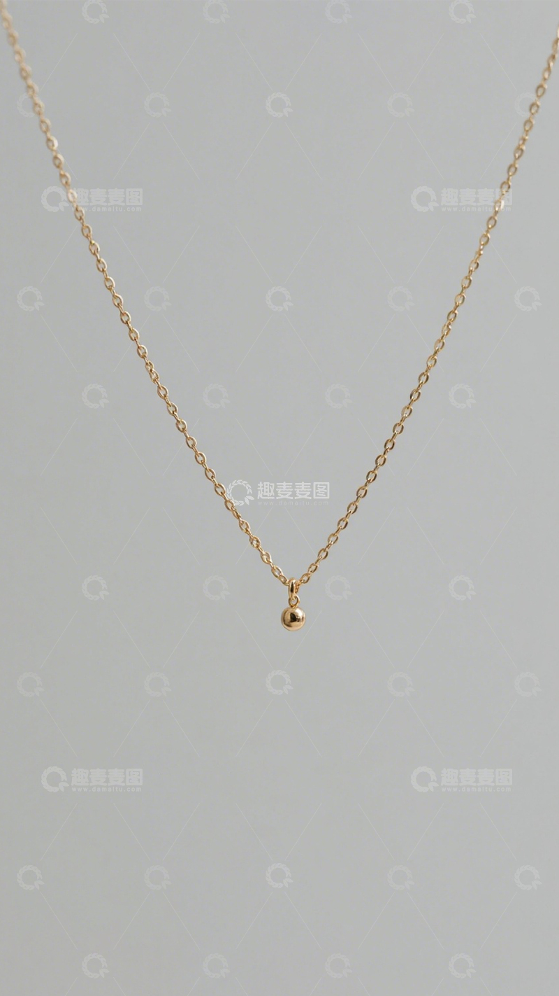 高清大图下载【趣麦麦图】小金钻细链简约项链3