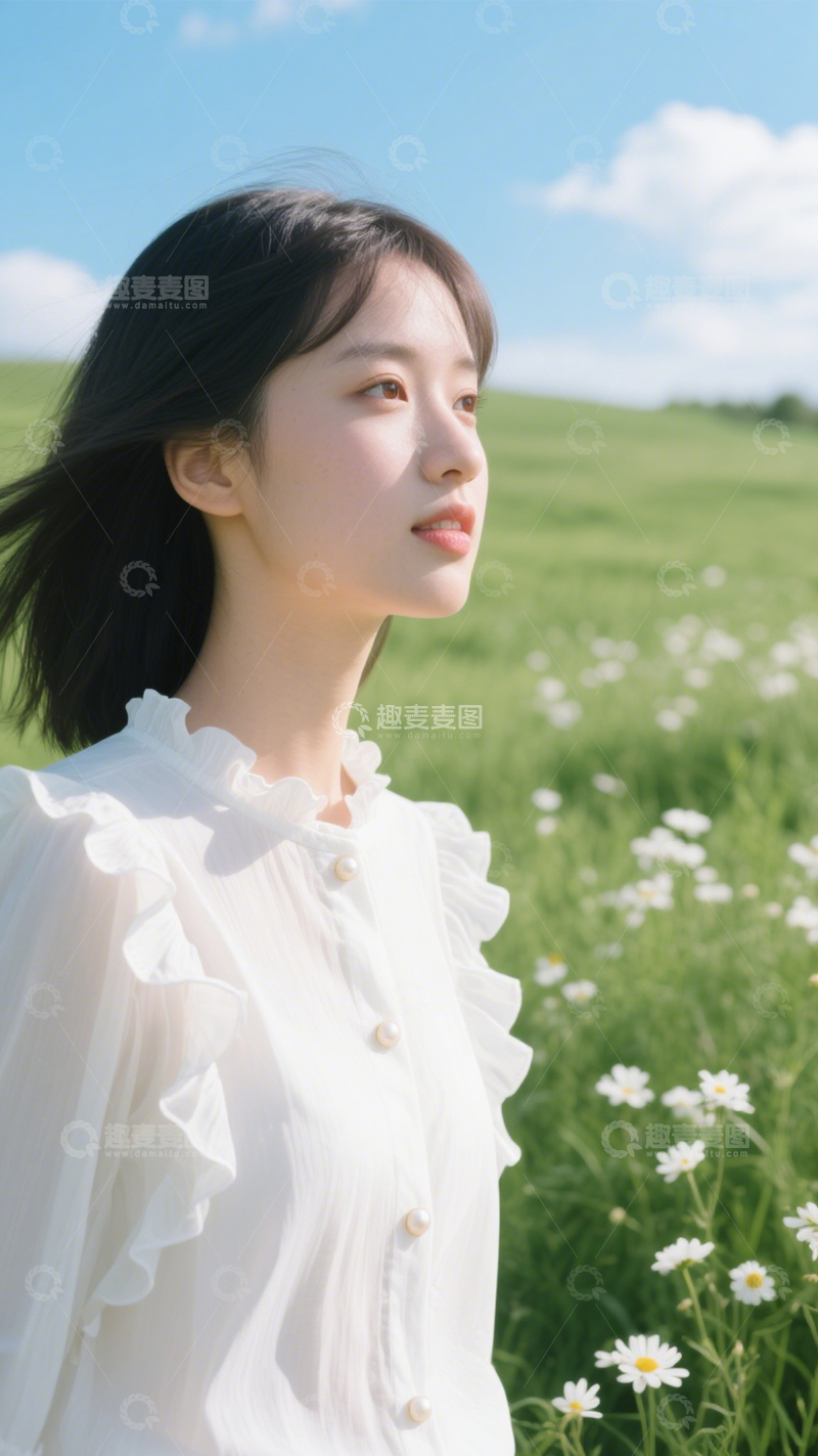 高清大图下载【趣麦麦图】白衬衫田园清新风