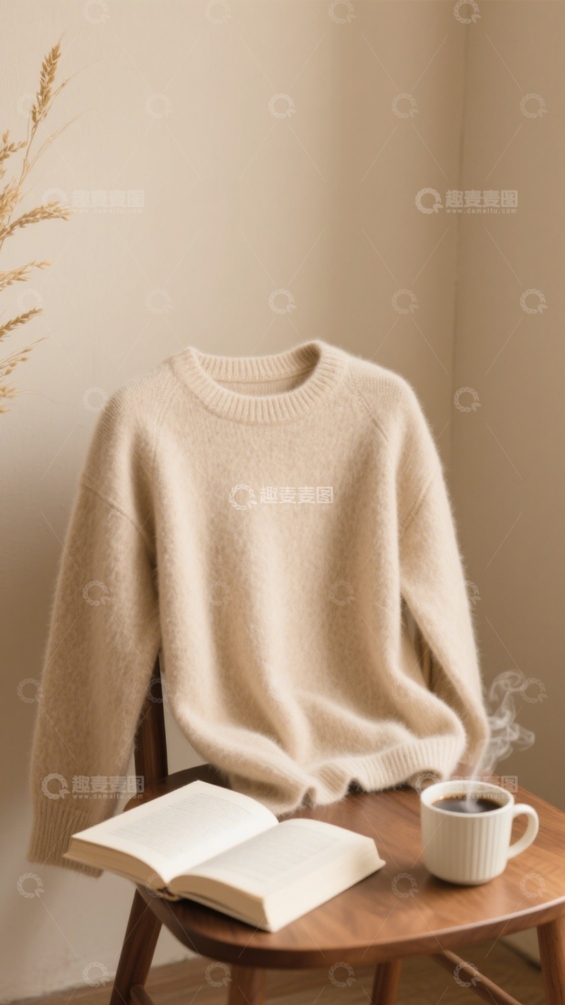 高清大图下载【趣麦麦图】针织套装慵懒居家风1