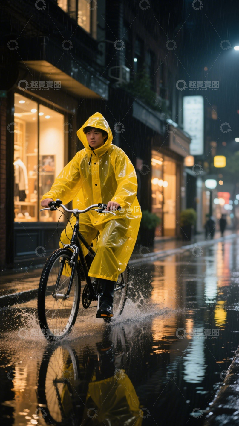 高清大图下载【趣麦麦图】雨衣雨天出行必备3