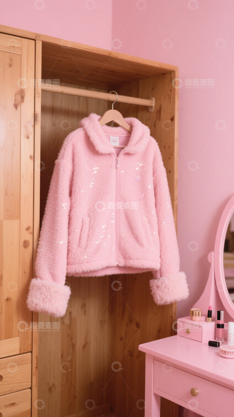 高清大图下载【趣麦麦图】粉套装冬日甜美风1