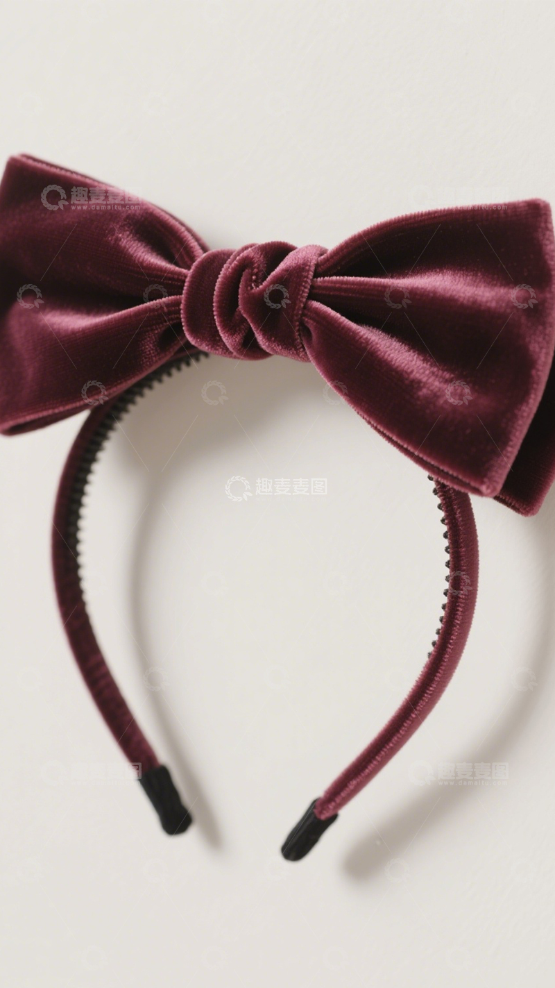 高清大图下载【趣麦麦图】丝绒蝴蝶结发箍2
