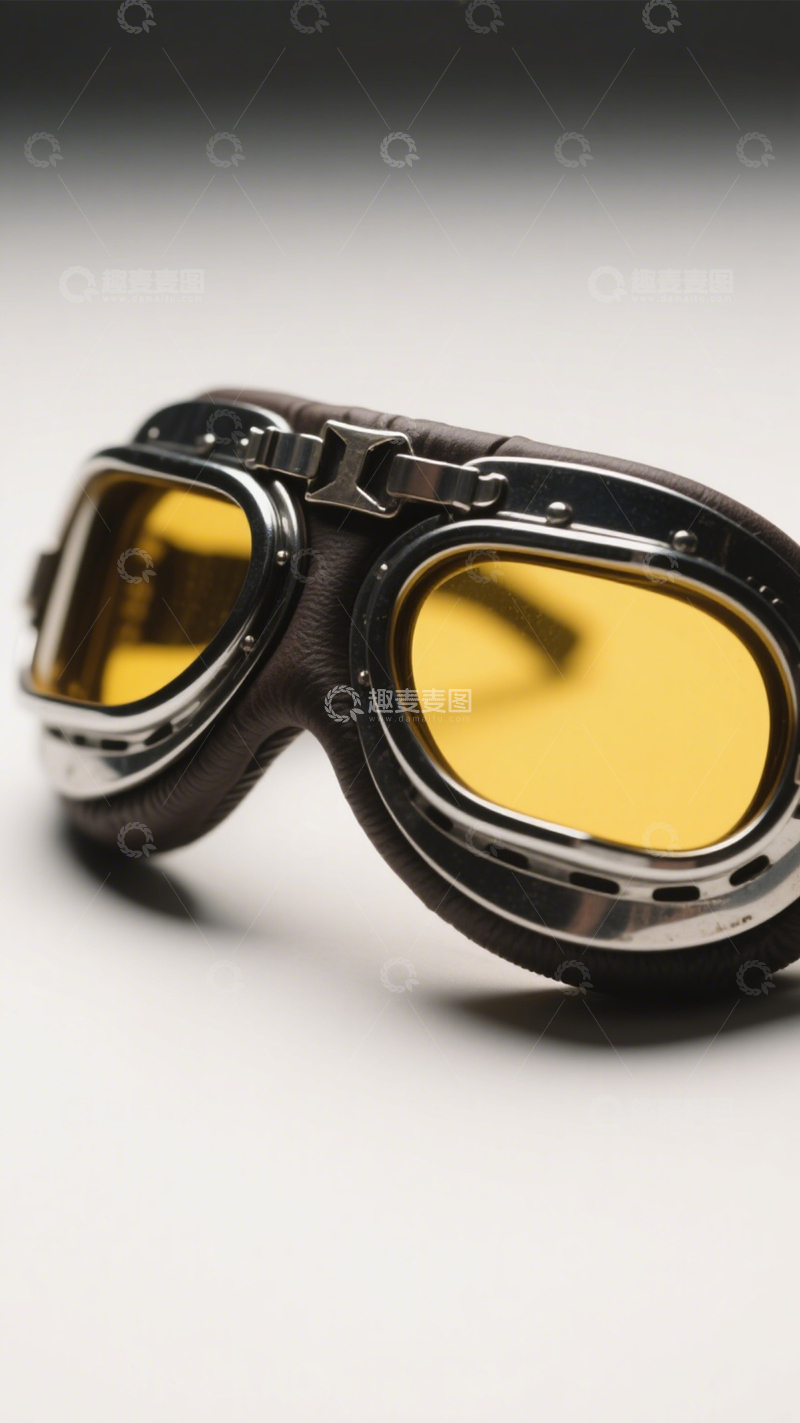 高清大图下载【趣麦麦图】复古皮革金属风镜2