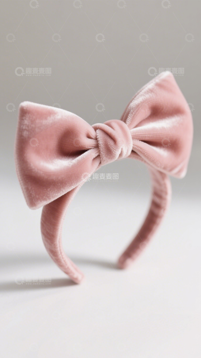 高清大图下载【趣麦麦图】丝绒蝴蝶结发箍1