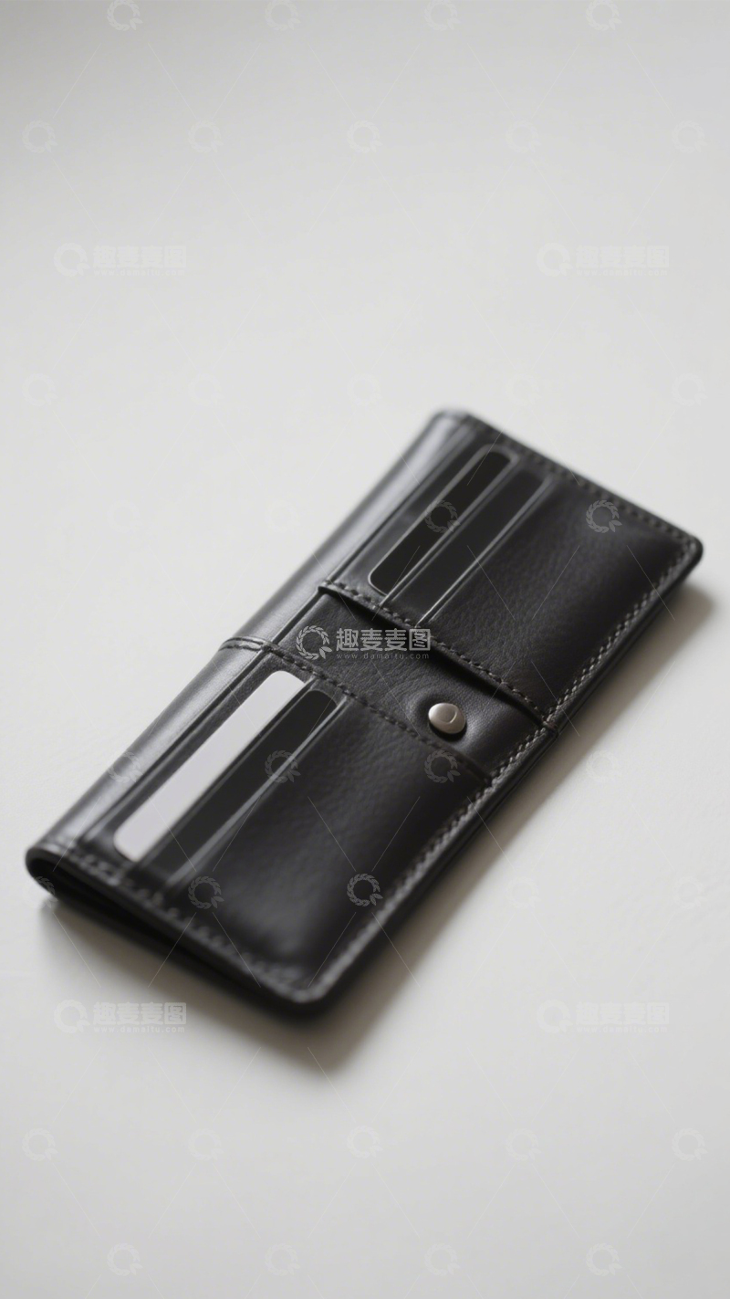 高清大图下载【趣麦麦图】简约实用皮革卡包