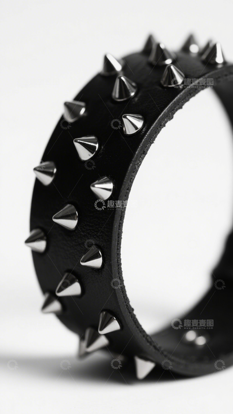 高清大图下载【趣麦麦图】个性朋克铆钉手环2