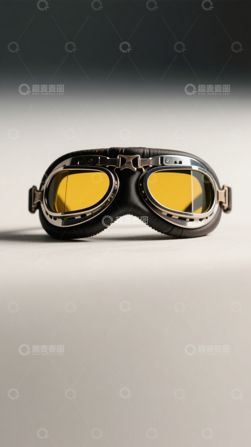 高清大图下载【趣麦麦图】复古皮革金属风镜