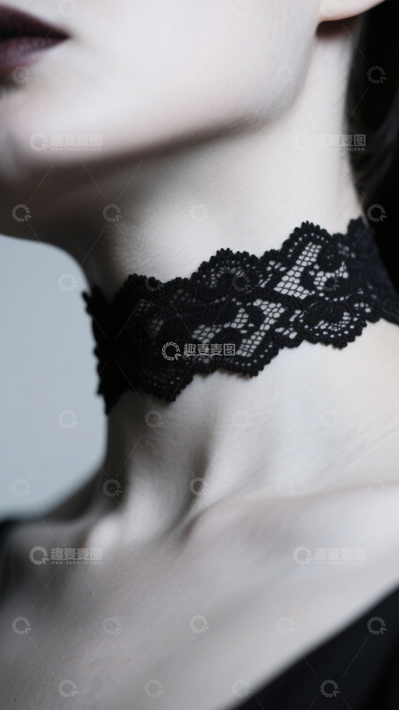 高清大图下载【趣麦麦图】复古优雅蕾丝颈链3