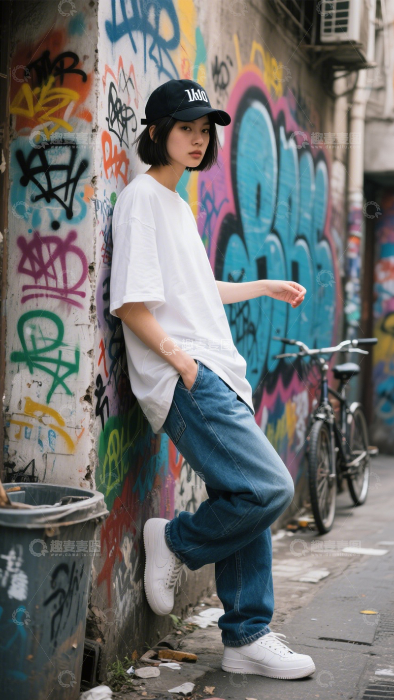 高清大图下载【趣麦麦图】街头潮流休闲穿搭