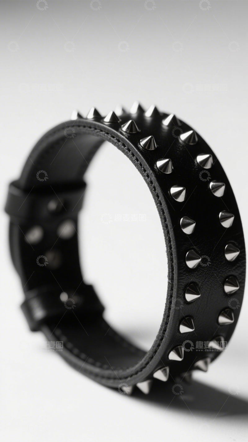 高清大图下载【趣麦麦图】个性朋克铆钉手环1