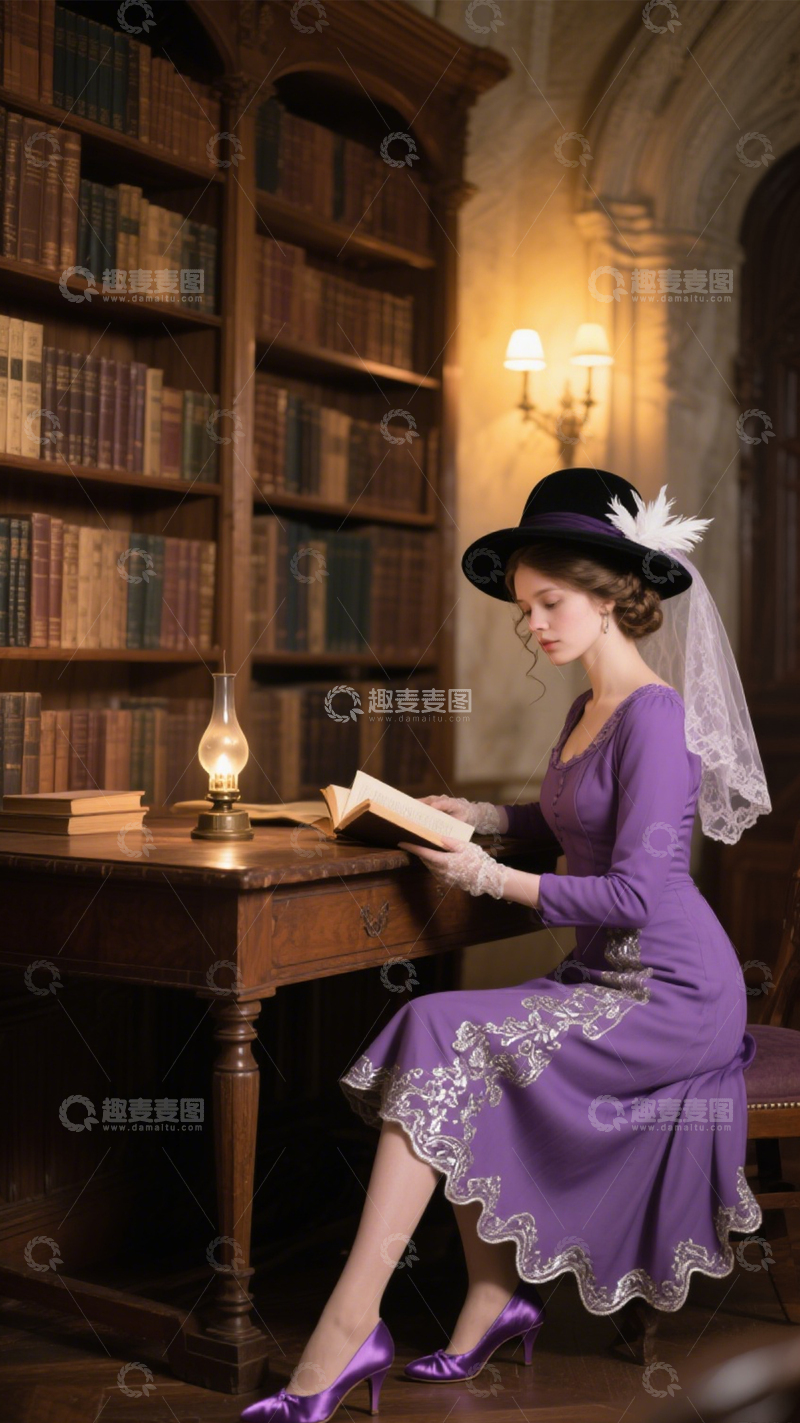 高清大图下载【趣麦麦图】复古优雅花园穿搭