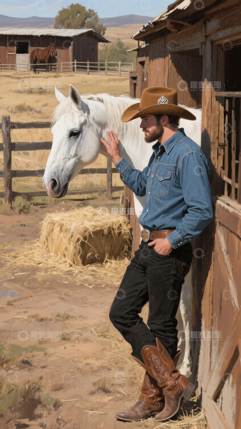 高清大图下载【趣麦麦图】西部牧场牛仔风格