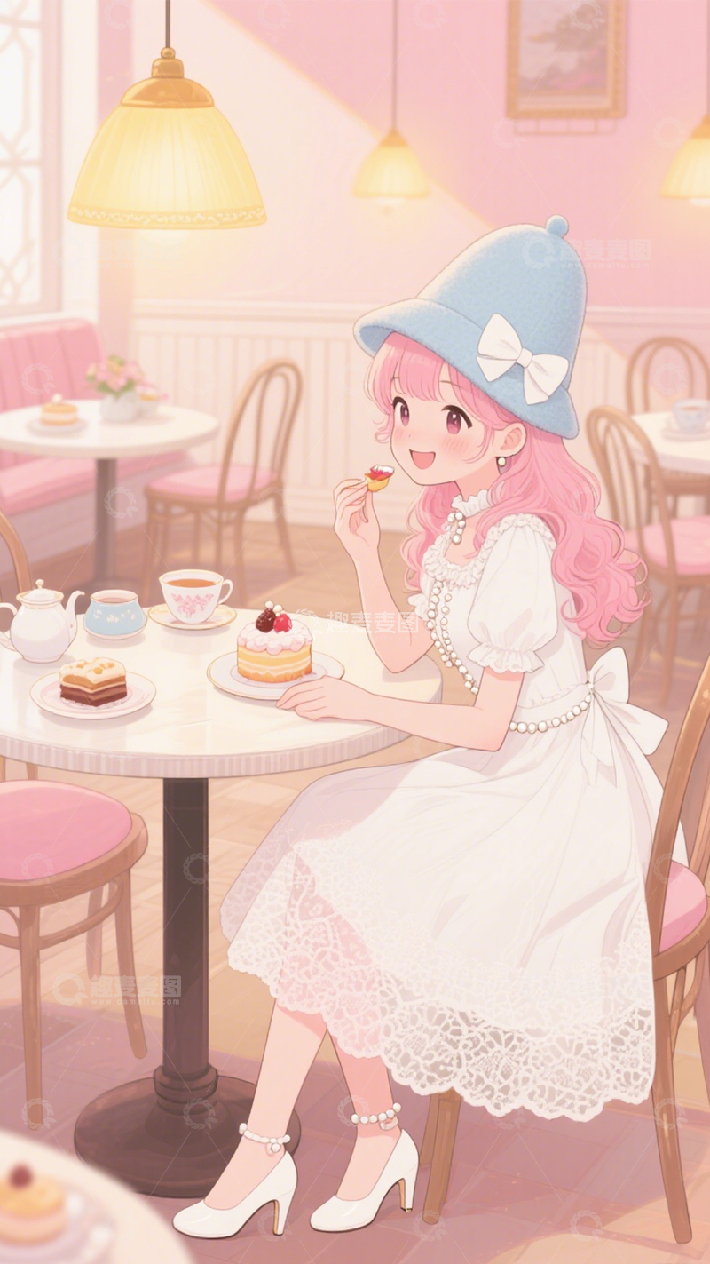 高清大图下载【趣麦麦图】甜美洛丽塔花园风3