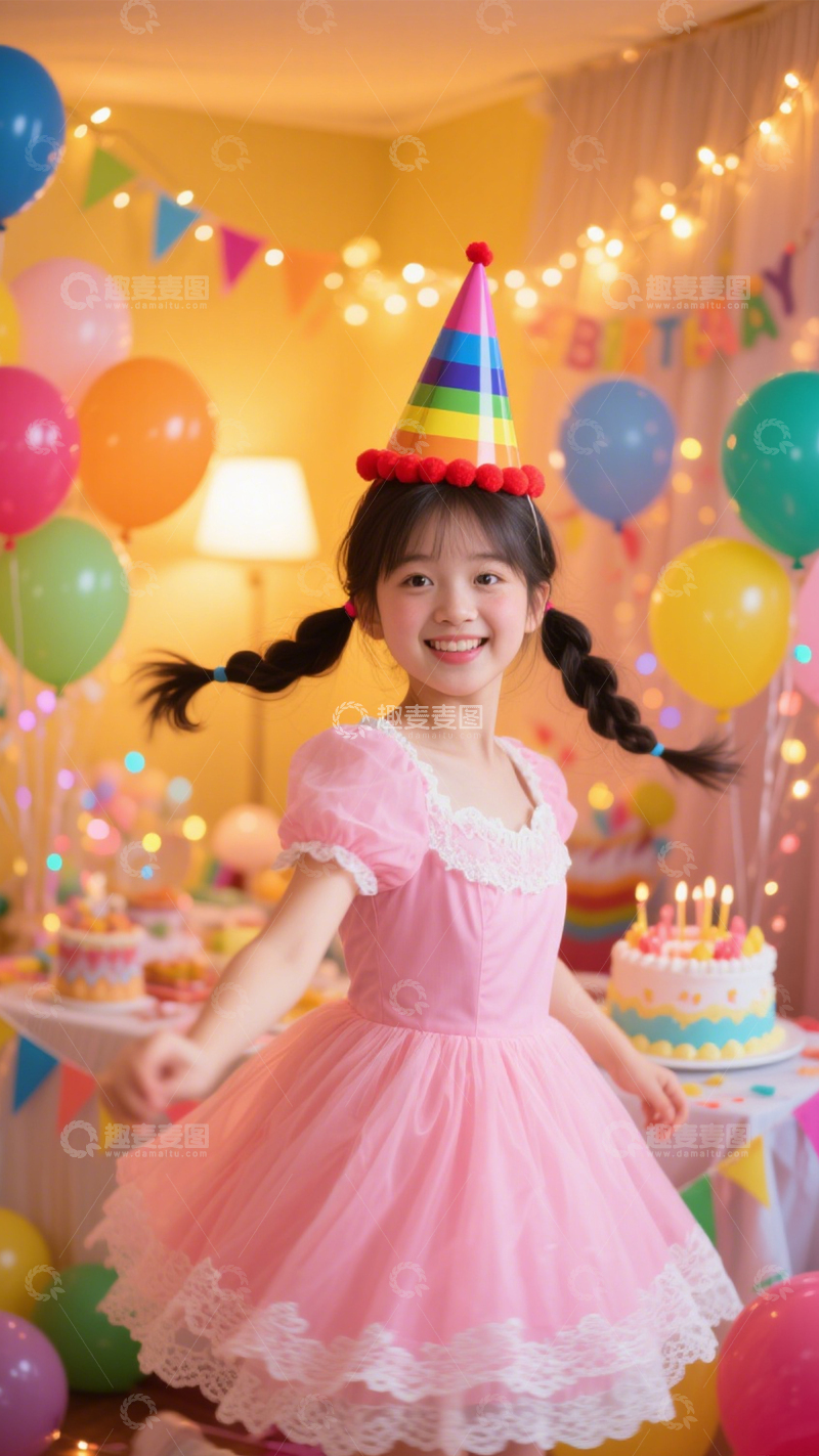 高清大图下载【趣麦麦图】派对甜美粉裙穿搭2