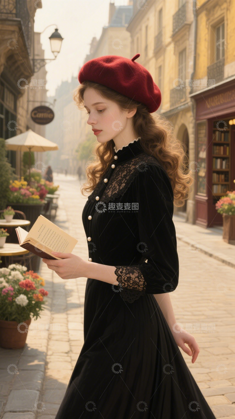 高清大图下载【趣麦麦图】复古花园优雅穿搭3