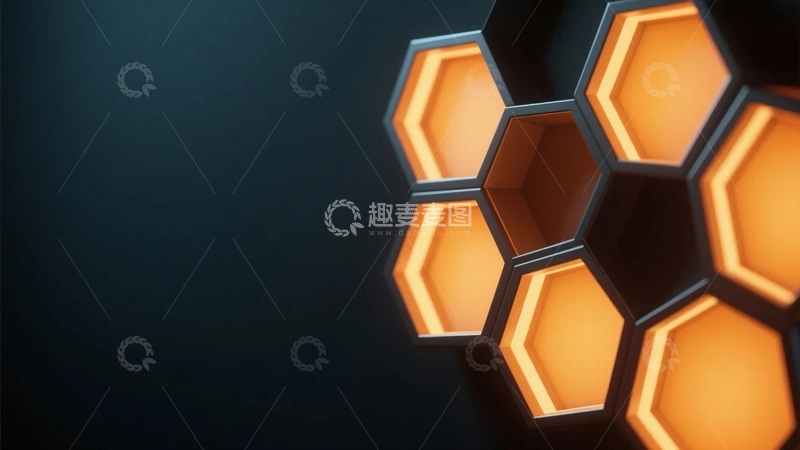 高清大图下载【趣麦麦图】蜂巢结构的科技之光3