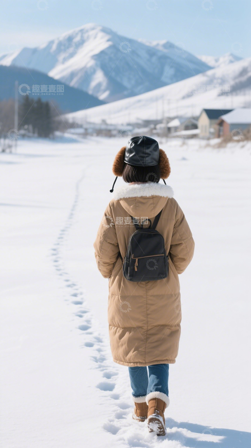 高清大图下载【趣麦麦图】冬日户外冰场穿搭1