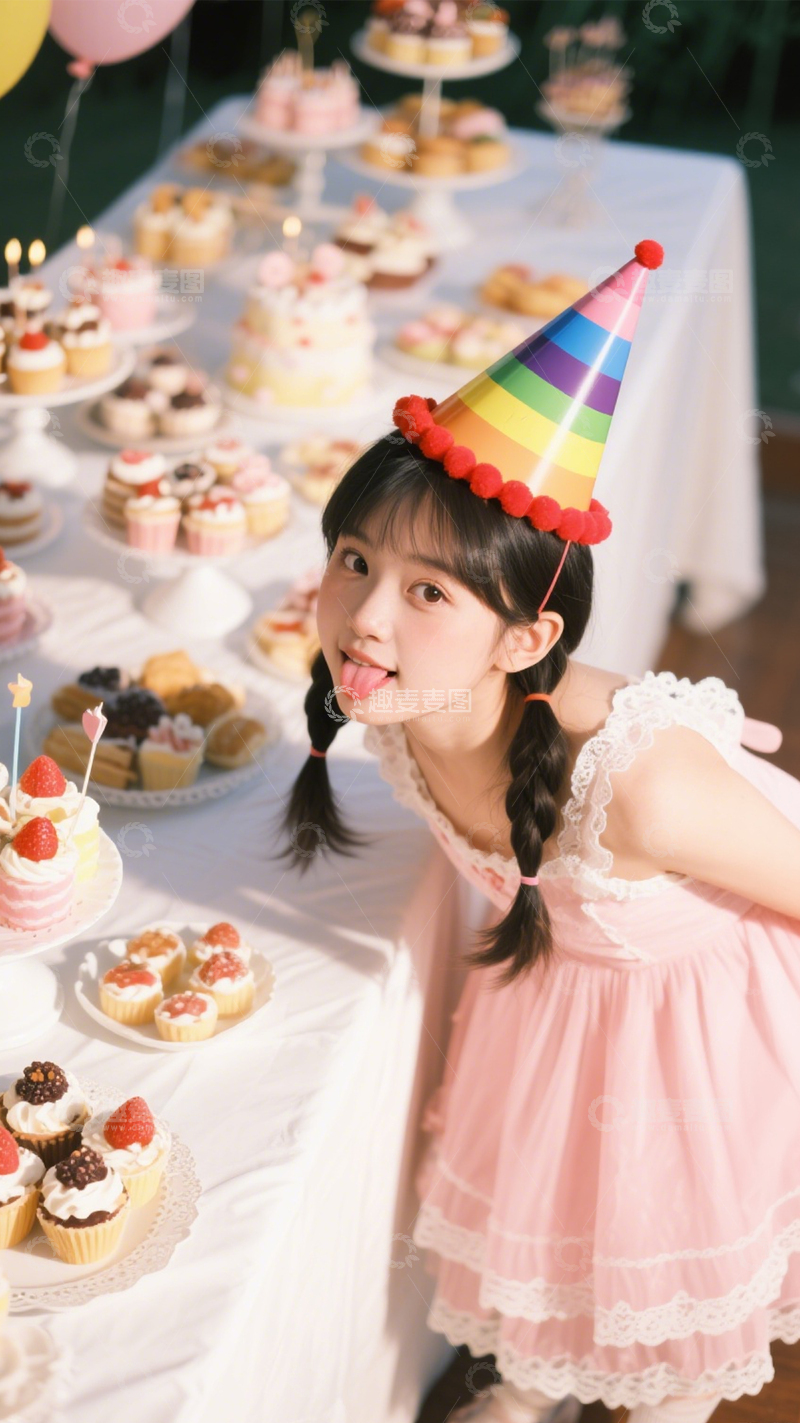 高清大图下载【趣麦麦图】派对甜美粉裙穿搭