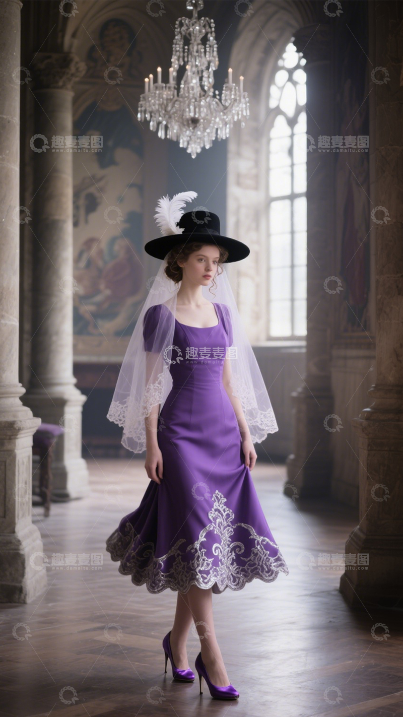 高清大图下载【趣麦麦图】复古优雅花园穿搭2